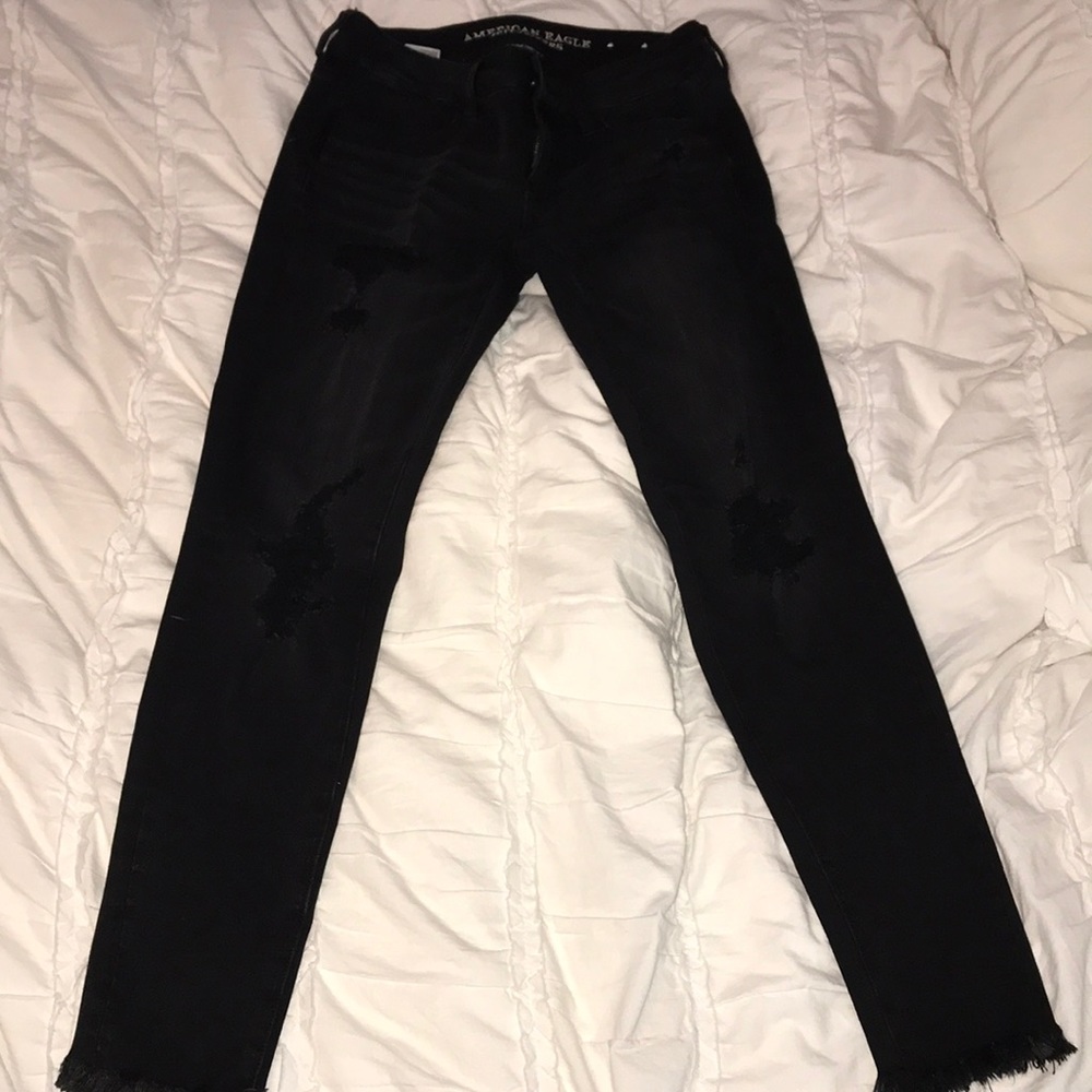 Black ripped jeans